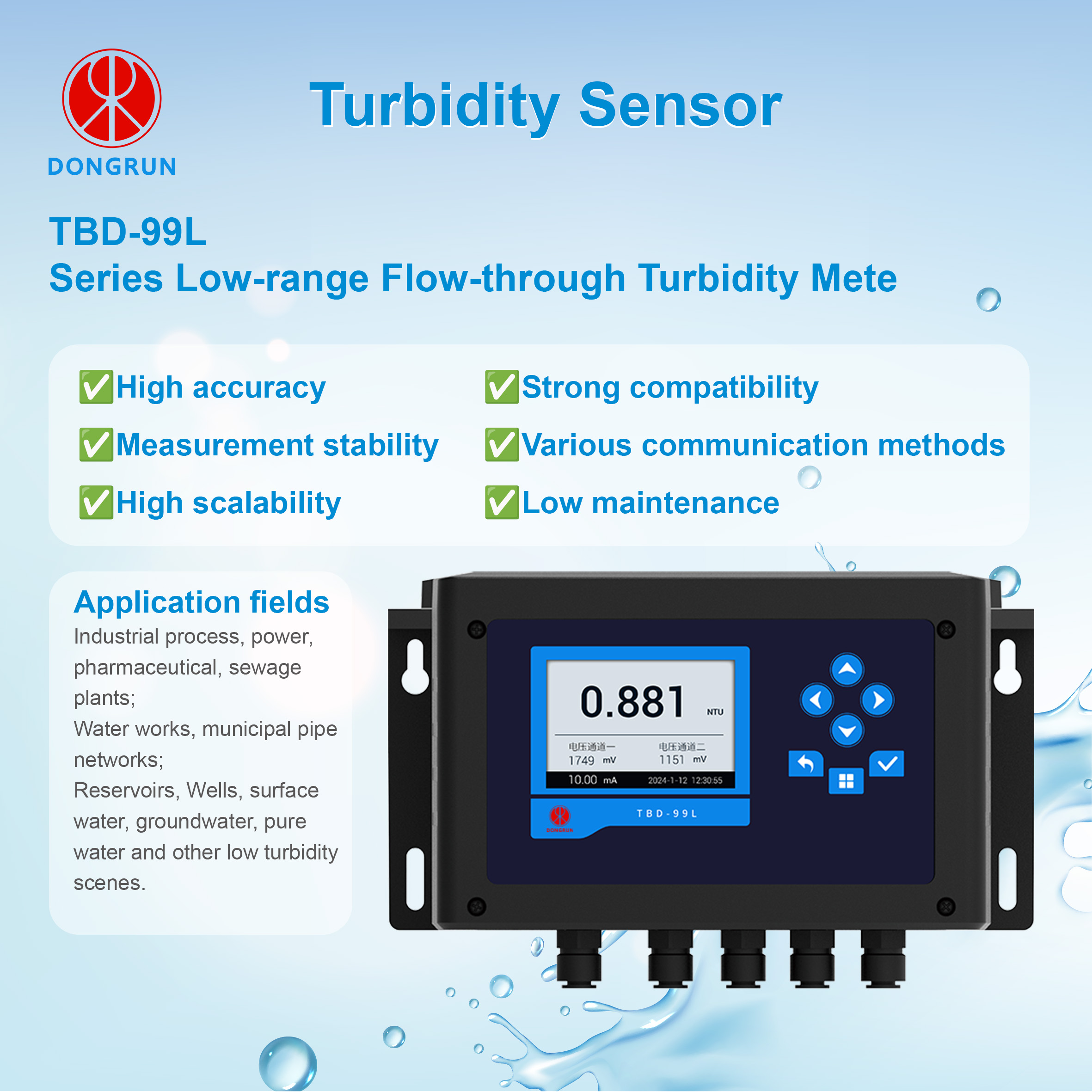 Low Range Flow Through Type Turbidimeter - Image 2