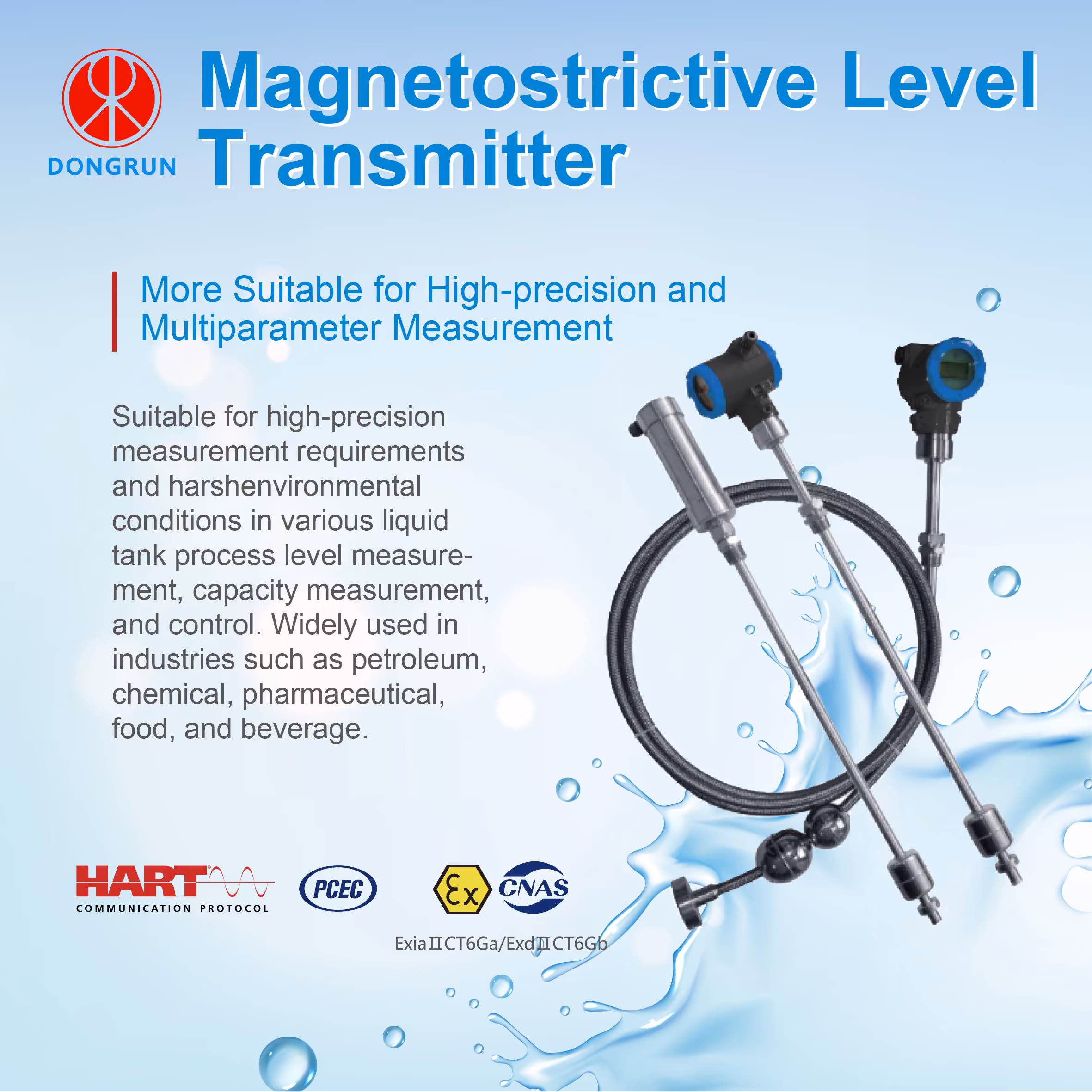 DRCM-99 Series Magnetostrictive Level Transmitter丨High precision丨 multiple parameters - Image 3