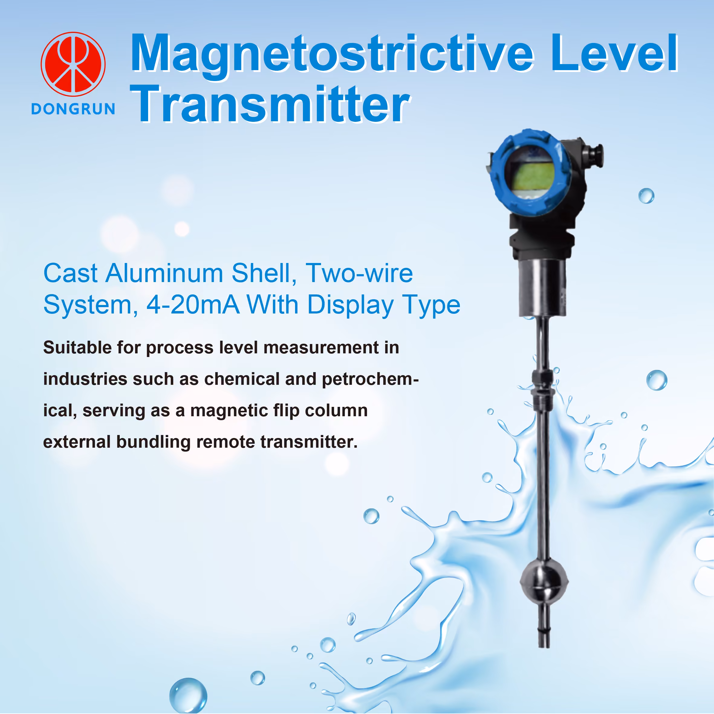 DRCM-99 Series Magnetostrictive Level Transmitter丨High precision丨 multiple parameters - Image 4