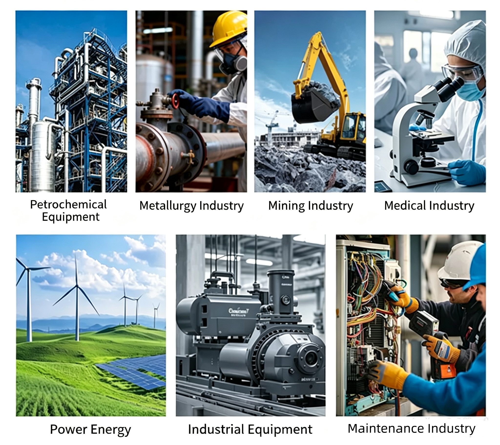 PetrochemicalEquipmentPower Energy Metallurgy Industry Mining Industry Medical Industry Industrial Equipment Maintenance Industry